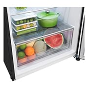 LG 383L Top Freezer Refrigerator with Smart Inverter Compressor™ in Essence Matte Black, GT-F3953EP