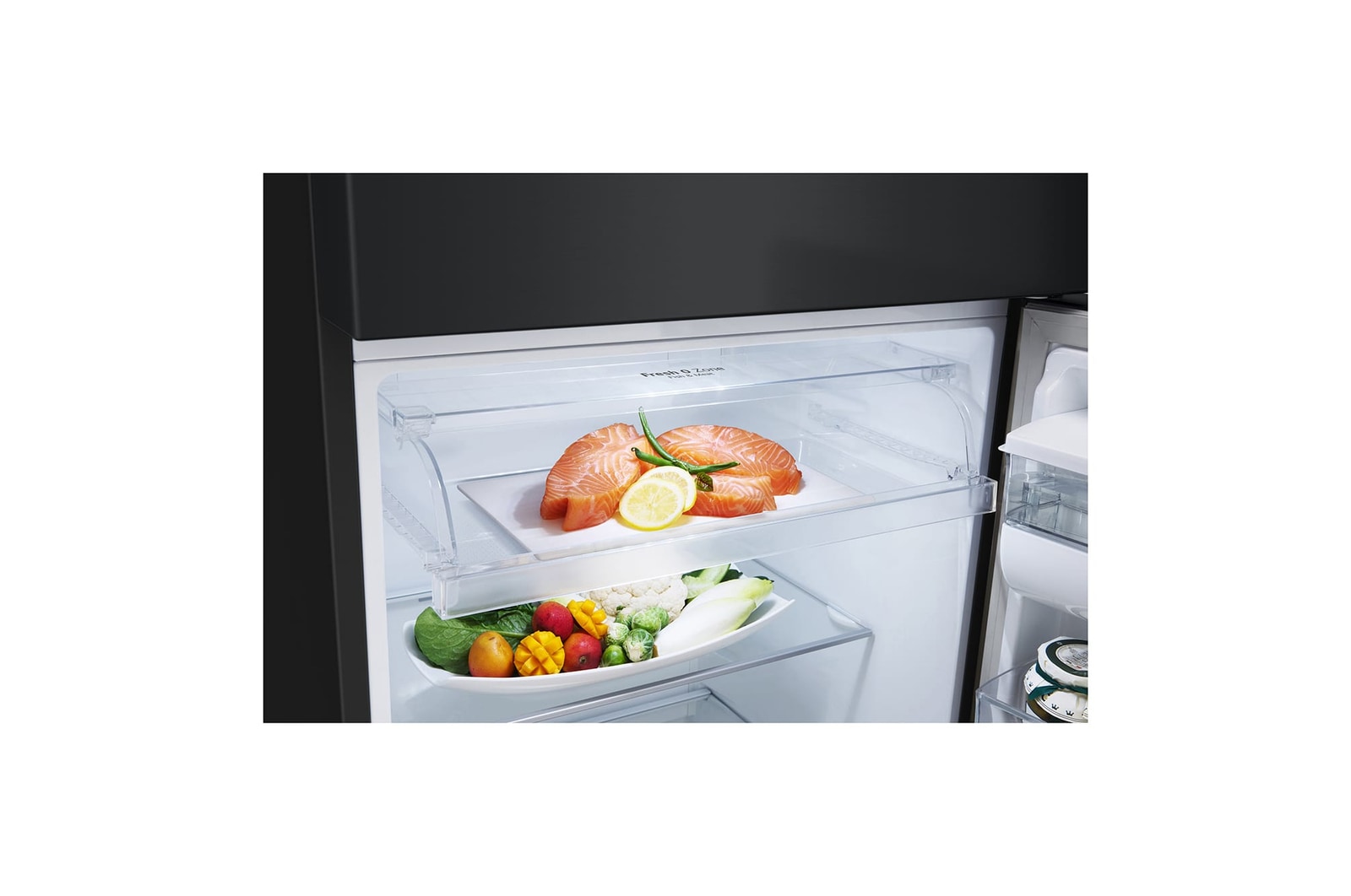 LG 383L Top Freezer Refrigerator with Smart Inverter Compressor™ in Essence Matte Black, GT-F3953EP