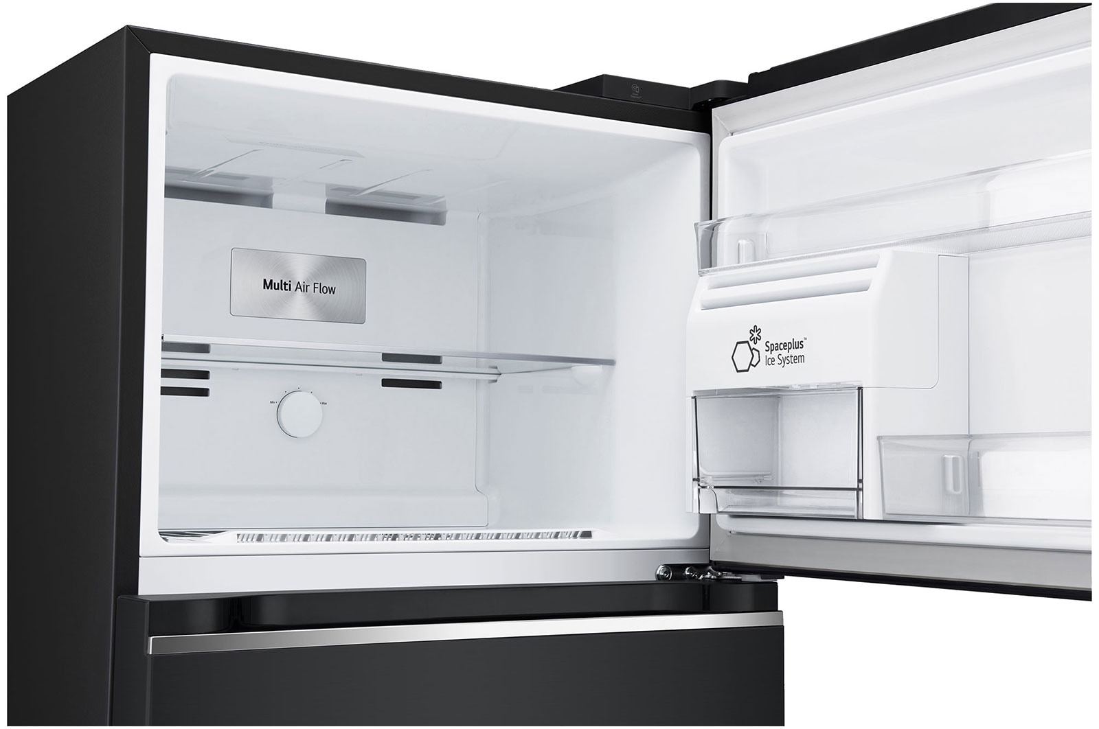 LG 449L Top Freezer Refrigerator with Smart Inverter Compressor™ in Essence Matte Black, GT-F4604EP