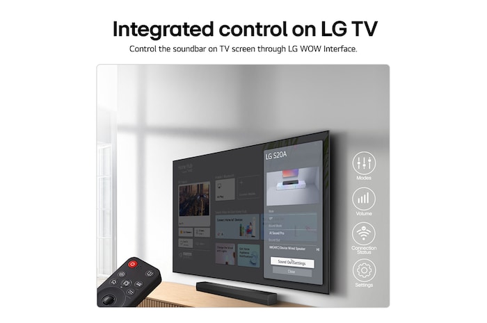 USP card: WOW Interface Integrated control of your soundbar on LG TV