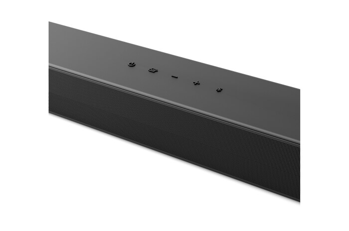 Top angled view of the center of LG Soundbar S60T