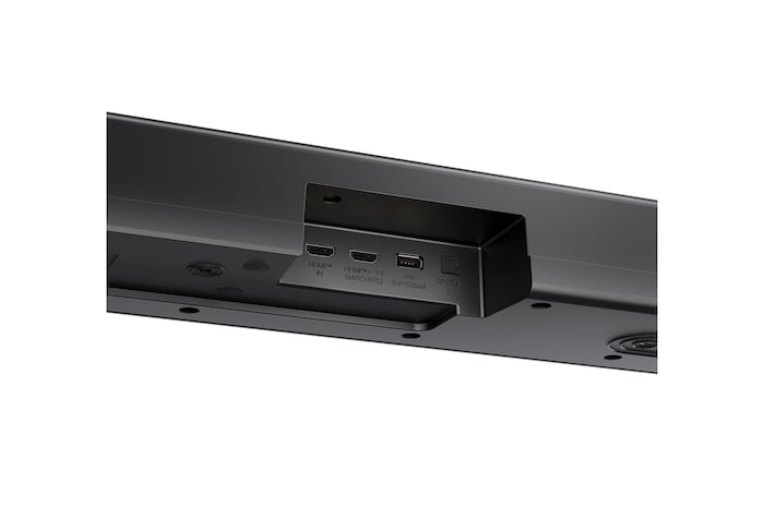 Angled view of LG Soundbar S70TY's back