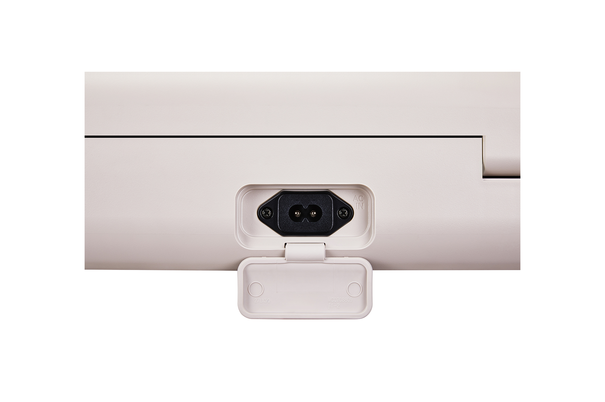 Close-up of the power connector