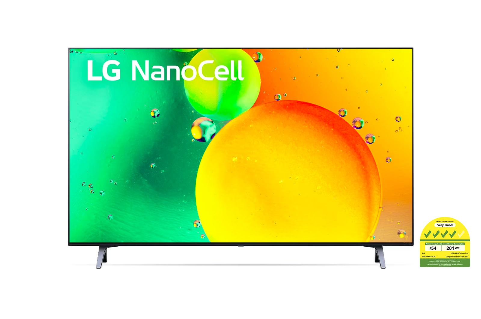 A front view of the LG NanoCell TV