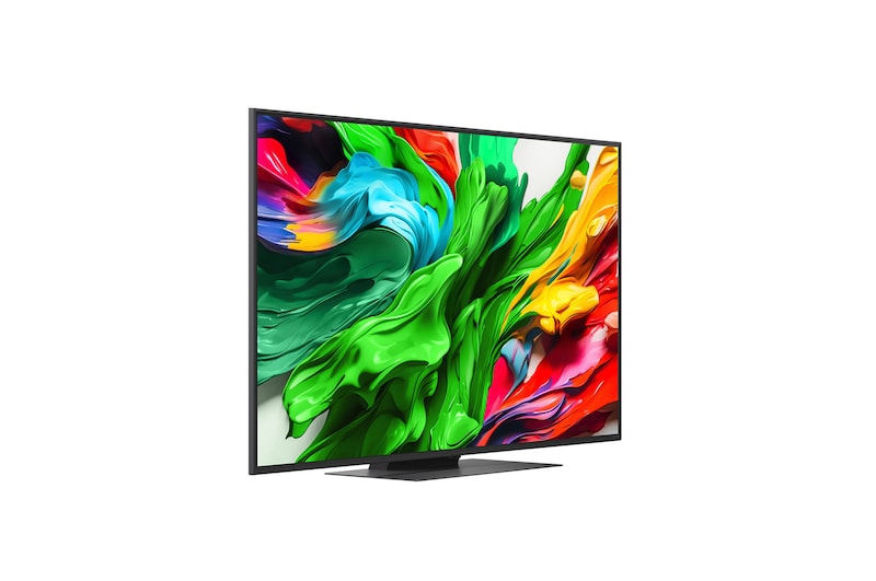 Left-facing side view of LG QNED evo QNED85 TV 