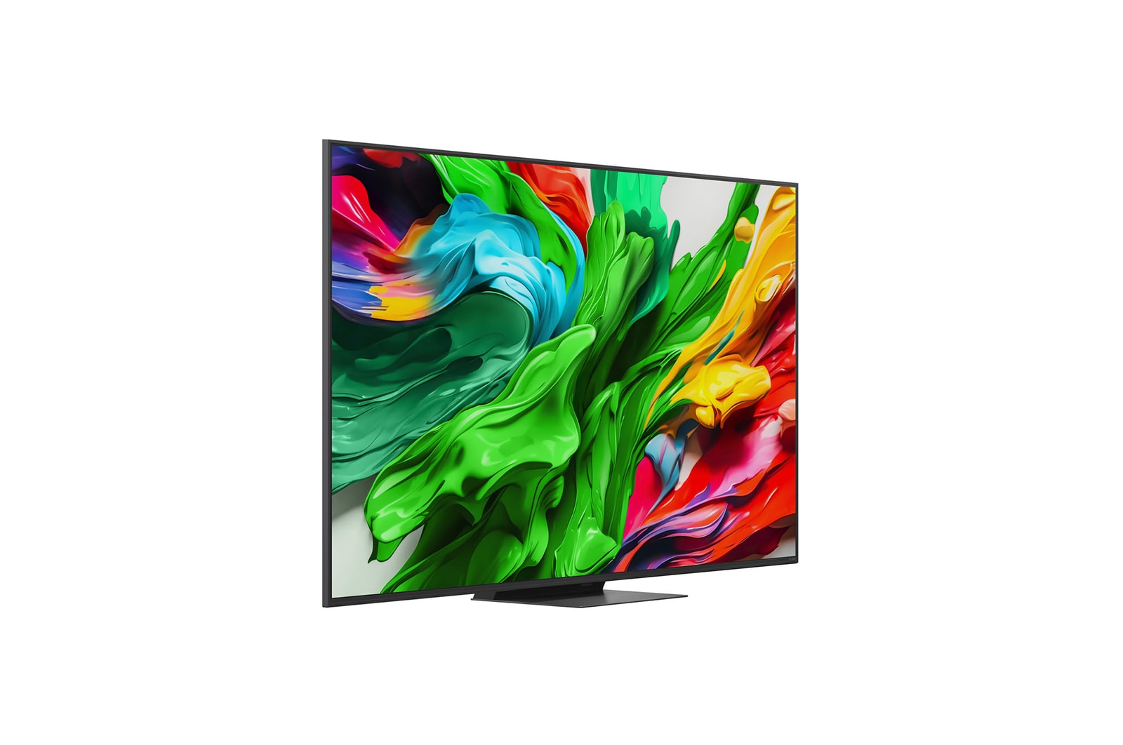 Left-facing side view of LG QNED evo QNED85 TV 