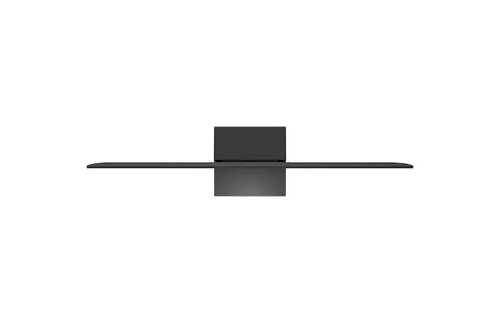 A girl and a dog are seated in front of a LG QNED TV mounted on a wall depicting three elephants walking outwards above a LG Soundbar. The title talks about how every action is more thrilling on a massive screen.