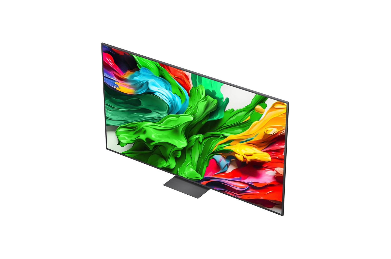 Splashes of paint burst from the floor up in diverse colors. Intertrek certification for 100% Color Volume to DCI-P3. The title talks about LG’s new and unique wide color gamut technology that allows you to see vivid color on your screen.