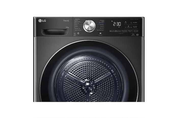 LG 10kg Dual Inverter Heat Pump™ Dryer in Black Steel, TD-H10VBD