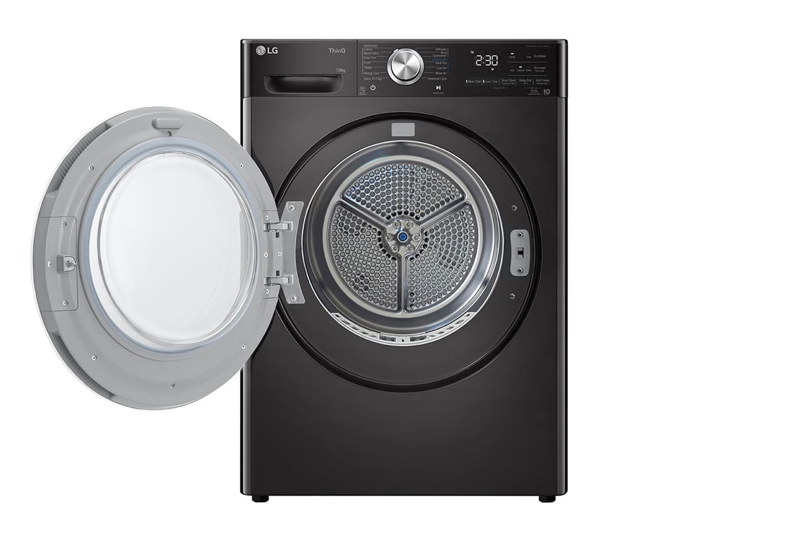 LG 10kg Dual Inverter Heat Pump™ Dryer in Black Steel, TD-H10VBD