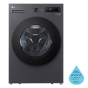 Front view of 15kg Slim Front Load Washer with AI Direct Drive™ and TurboWash™, F2515SNTGE