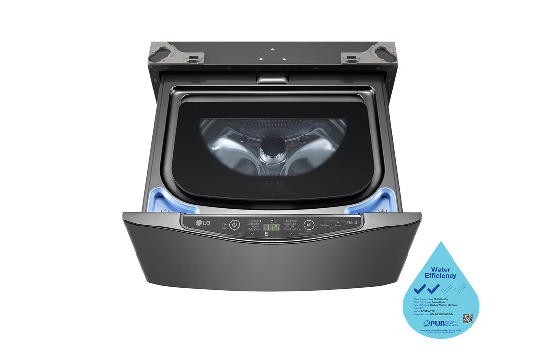 LG TWINWash™ Mini Washing Machine with Slim Inverter DD, 2.5 kg, TV2425NTWB