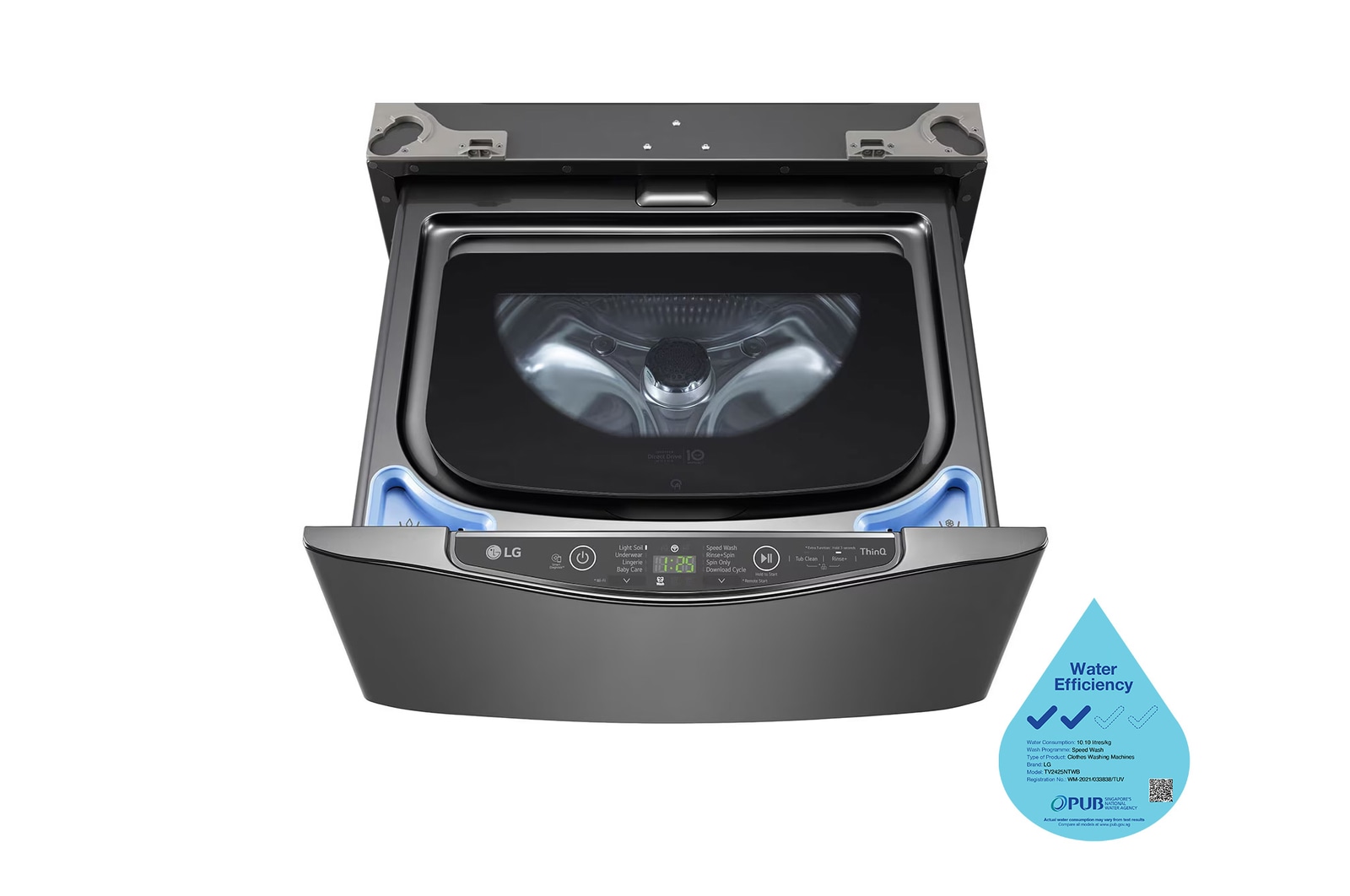LG TWINWash™ Mini Washing Machine with Slim Inverter DD, 2.5 kg, TV2425NTWB