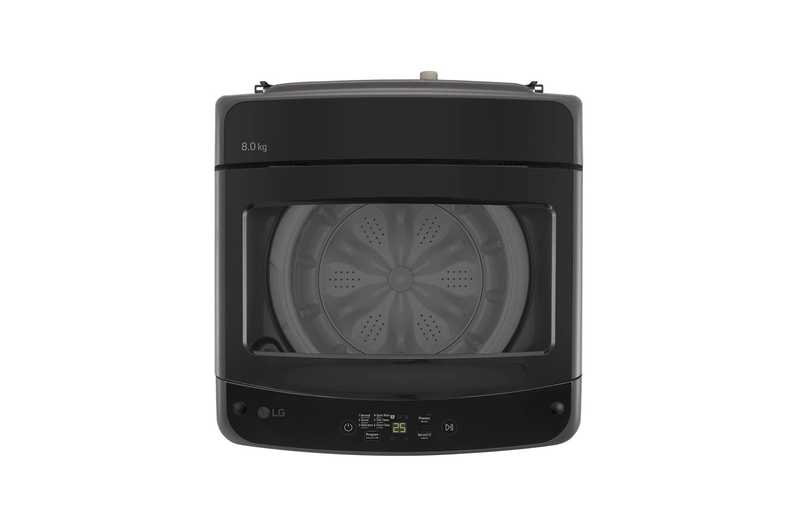 LG 8.5KG, Top Load Washing Machine in Middle Black, T2185NBTB