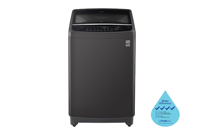 LG 10KG, Top Load Washing Machine, Smart Inverter Control in Middle Black, T2310VSABT