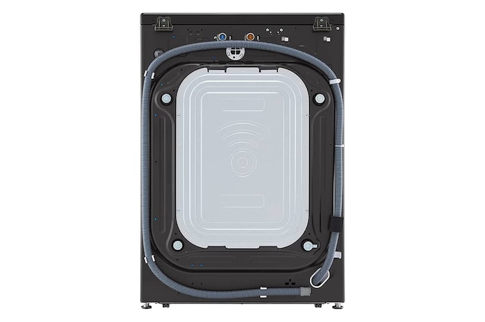 LG 21/12kg, AI Direct Drive Front Load Washer Dryer in Black Steel, F2721HVRB