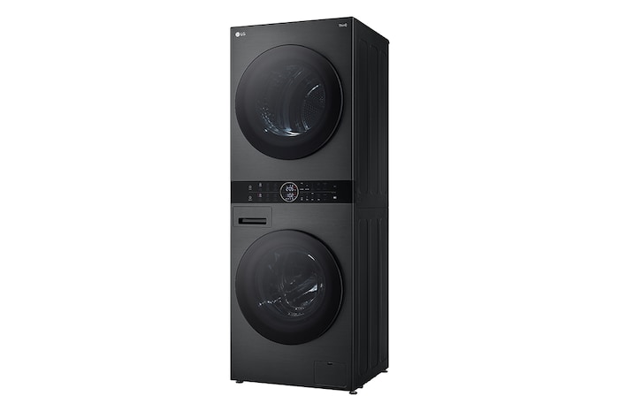 LG 14/10kg AI DD™ Front Load WashTower™ in Black Steel, WT1410NHB