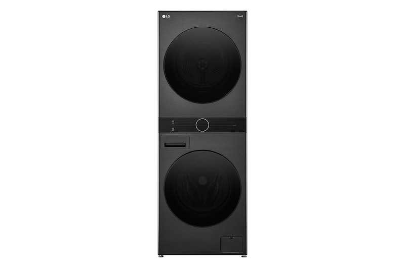 LG 14/10kg AI DD™ Front Load WashTower™ in Black Steel, WT1410NHB