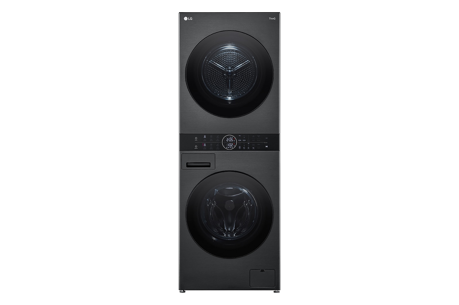 LG 14/10kg AI DD™ Front Load WashTower™ in Black Steel, WT1410NHB
