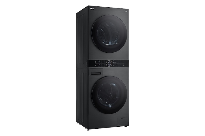 LG 14/10kg AI DD™ Front Load WashTower™ in Black Steel, WT1410NHB