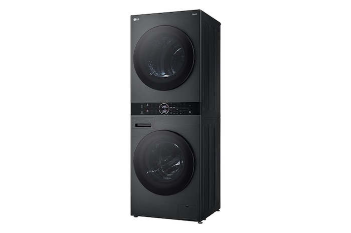 LG 14/10kg AI DD™ Front Load WashTower™ in Black Steel, WT1410NHB