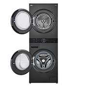LG 14/10kg AI DD™ Front Load WashTower™ in Black Steel, WT1410NHB
