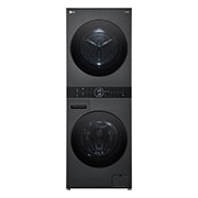 LG 14/10kg AI DD™ Front Load WashTower™ in Black Steel, WT1410NHB