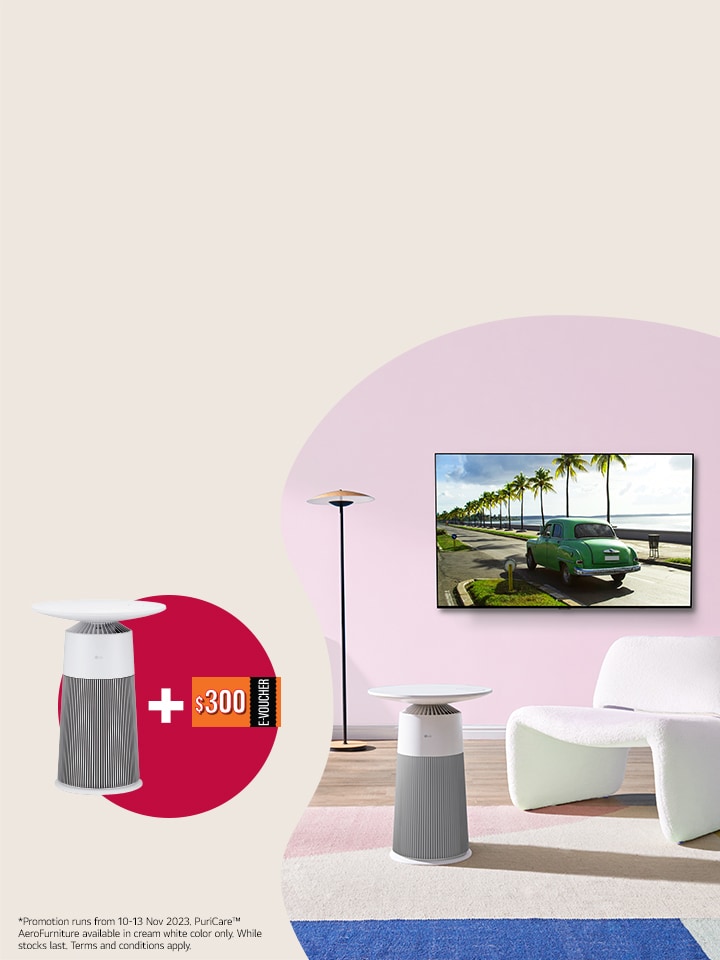 Free LG PuriCare™ AeroFurniture + Grocery E-Vouchers
