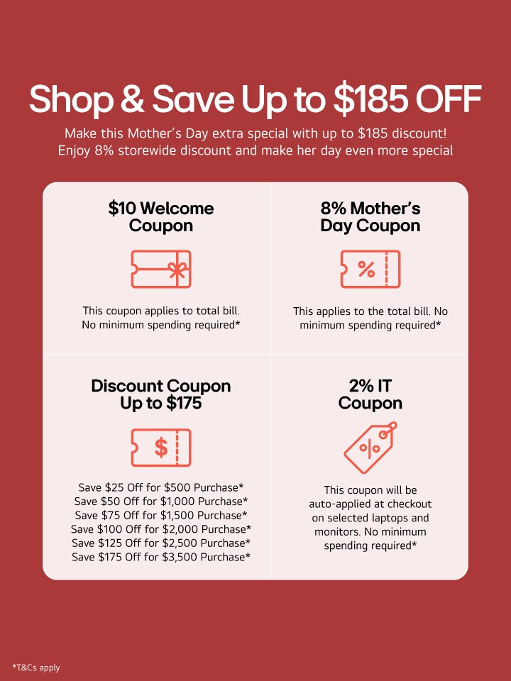 Shop & Save Up to $185 OFF