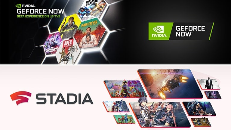 Game footages that can enjoy cloud gaming with GeForce Now and Google Stadia.