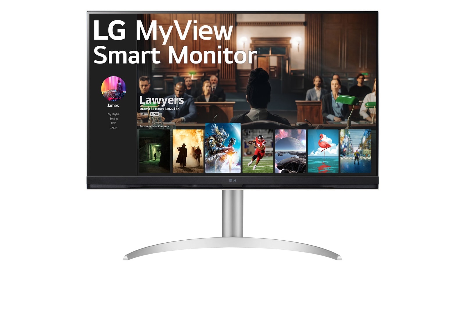 LG UHD 4K 32" SMART Monitor, 32SQ730S-W