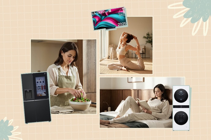 ภาพที่มีการนำเสนอ เครื่องใช้ไฟฟ้าในบ้านของ LG	