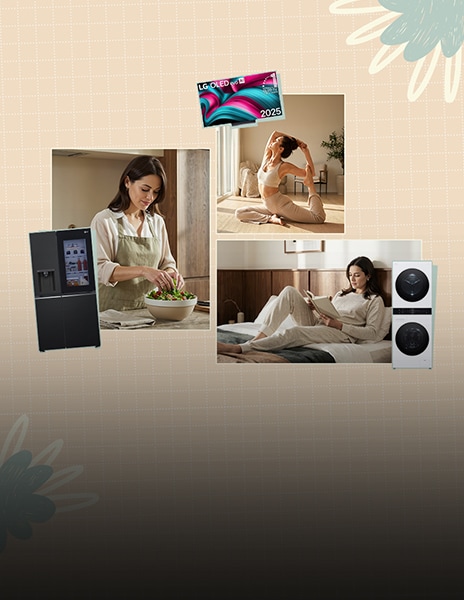 ภาพที่มีการนำเสนอ เครื่องใช้ไฟฟ้าในบ้านของ LG	