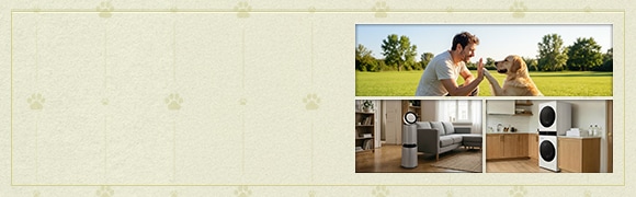 แบนเนอร์ไลฟ์สไตล์ที่ถ่ายทอดรูทีนชีวิตประจำวันในบ้าน พร้อมเครื่องใช้ไฟฟ้า LG	