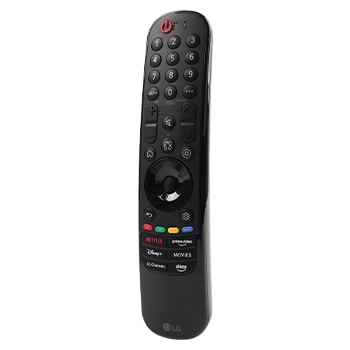 มุมมองด้านหน้าของ รีโมทคอนโทรล Magic Remote สำหรับทีวี LG ซีรี่ส์ 2025 EBX30147203