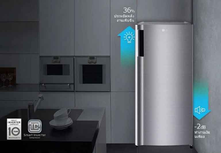 ทีวี LG วางบนโต๊ะวางทีวีในห้องนั่งเล่น