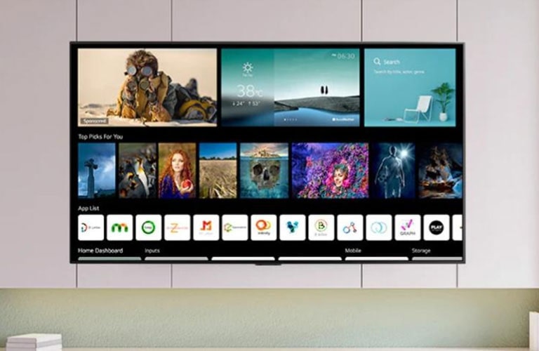 หน้าจอหลักแบบใหม่ของทีวี LG
