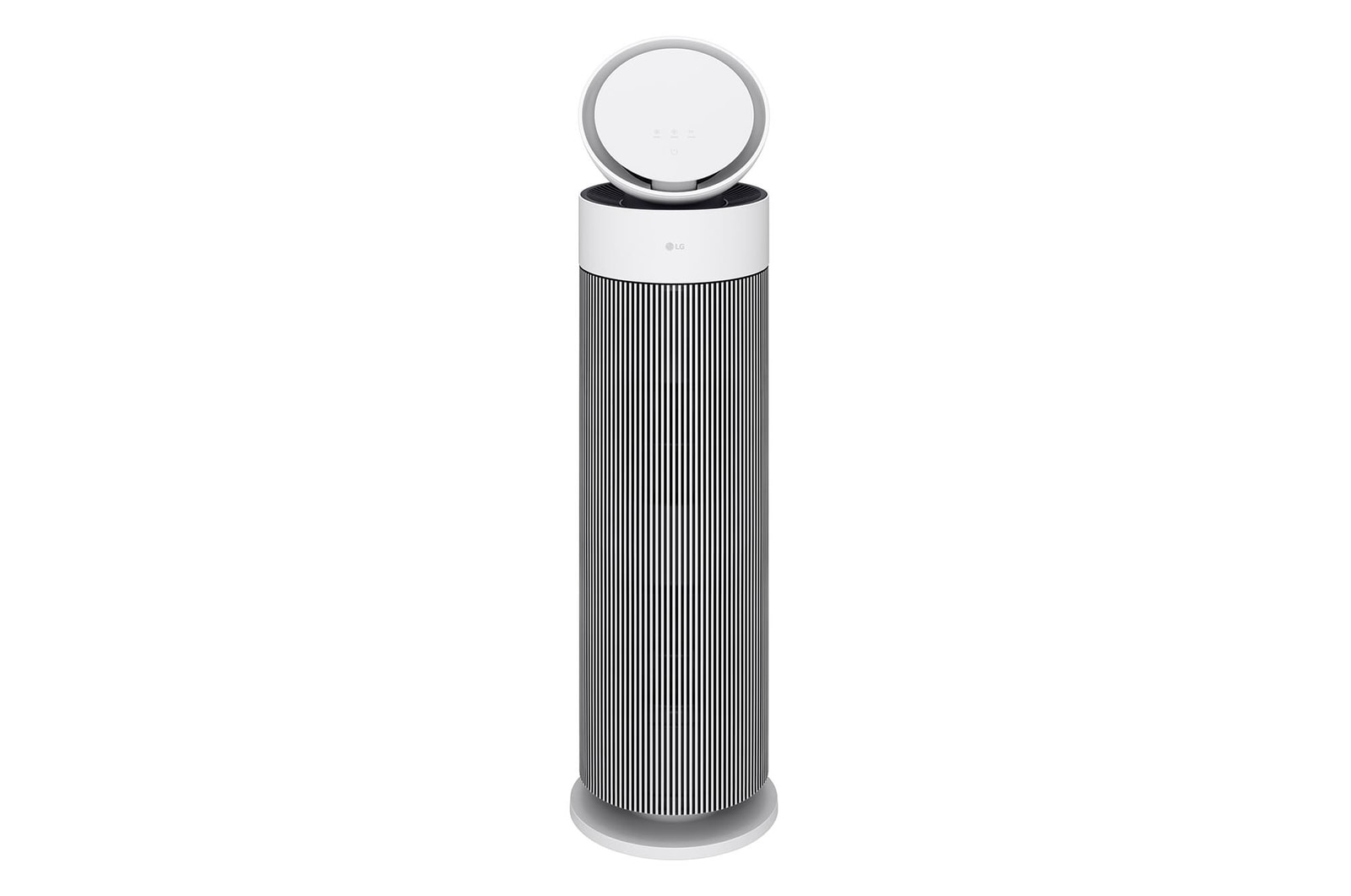 มุมมองด้านหน้าของเครื่องฟอกอากาศ LG PuriCare™ AeroBooster AS55GGWX0.ABAE