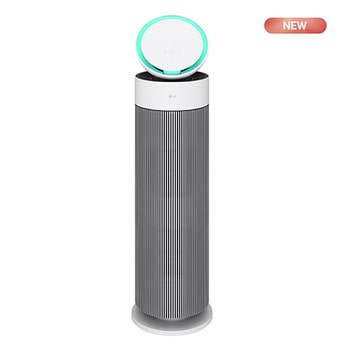 มุมมองด้านหน้าของเครื่องฟอกอากาศ LG PuriCare™ AeroBooster AS55GGWX0.ABAE
