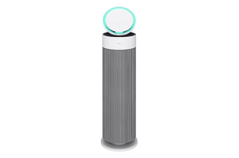 มมองด้านหน้าของเครื่องฟอกอากาศ LG PuriCare™ AeroBooster AS55GGWX0.ABAE