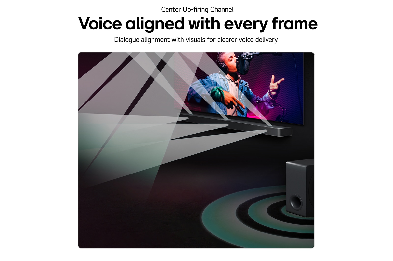 มุมมองด้านหน้าของ LG Soundbar S80TY | Dolby Atmos พร้อมระบบเสียง 5.1.3 channel S80TY