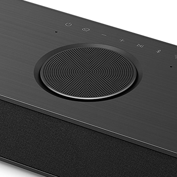 Top angled view of LG Soundbar S80TY's Center Up-Firing Channel