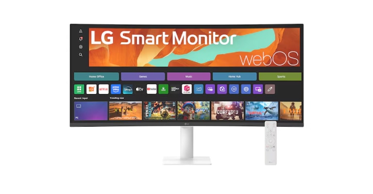 LG Smart Monitor 34U601SA-W จอโค้ง UltraWide 34 นิ้ว ความละเอียด WQHD สำหรับทำงานและความบันเทิง
