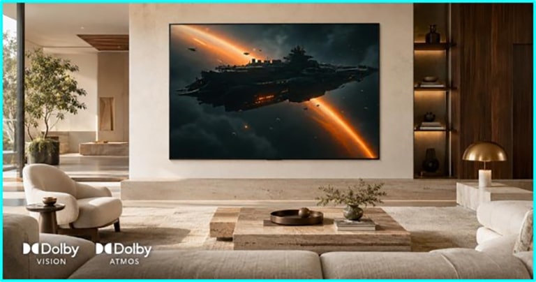 ทีวีดูหนังรองรับ Dolby Vision และ Dolby Atmos มอบภาพคมชัดและเสียงรอบทิศทางเหมือนอยู่ในโรงภาพยนตร์