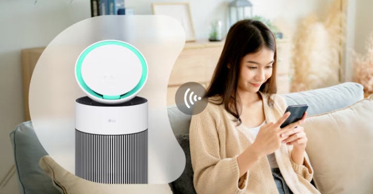 ควบคุมเครื่องฟอกอากาศ LG ผ่านมือถือ