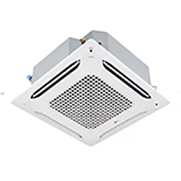 LG Ceiling Mounted Cassette, square shape, is displayed.	