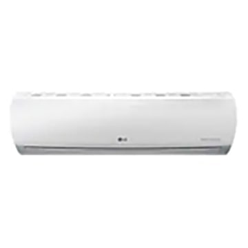 LG Round Cassette featuring black accents, and circular edge vents, is displayed.	