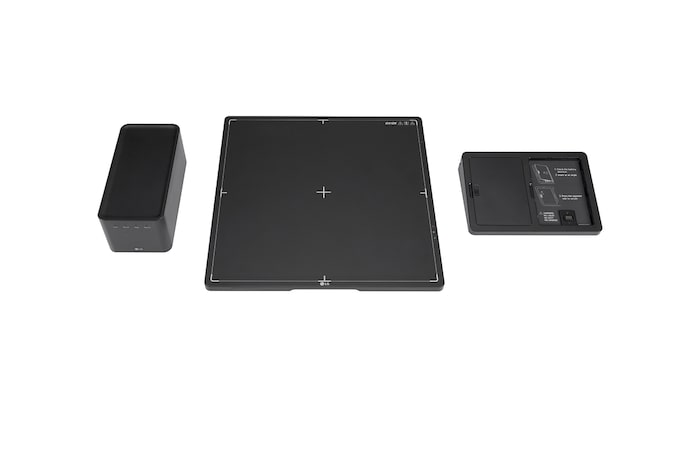Top View of LG Digital X-ray Detector 17HQ901G with Control Box and Battery Charger