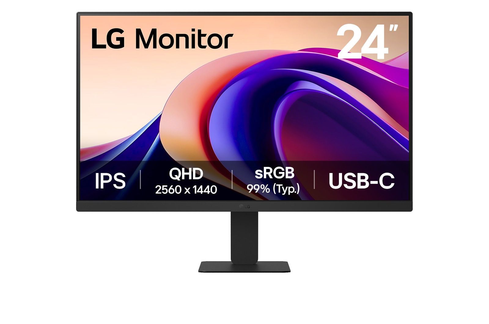 มุมมองด้านหน้า Monitor รุ่น 24U631A-B