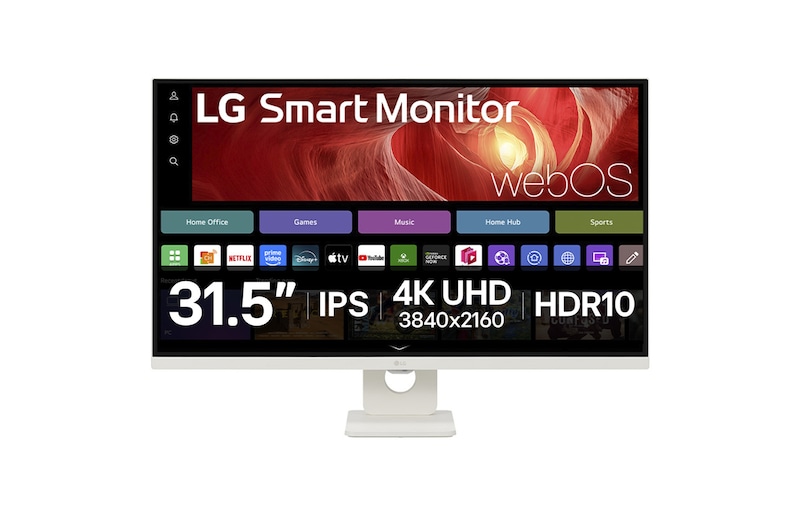 LG Smart Monitor จอ 4K UHD IPS 31.5” พร้อม webOS, 32U731SA-W